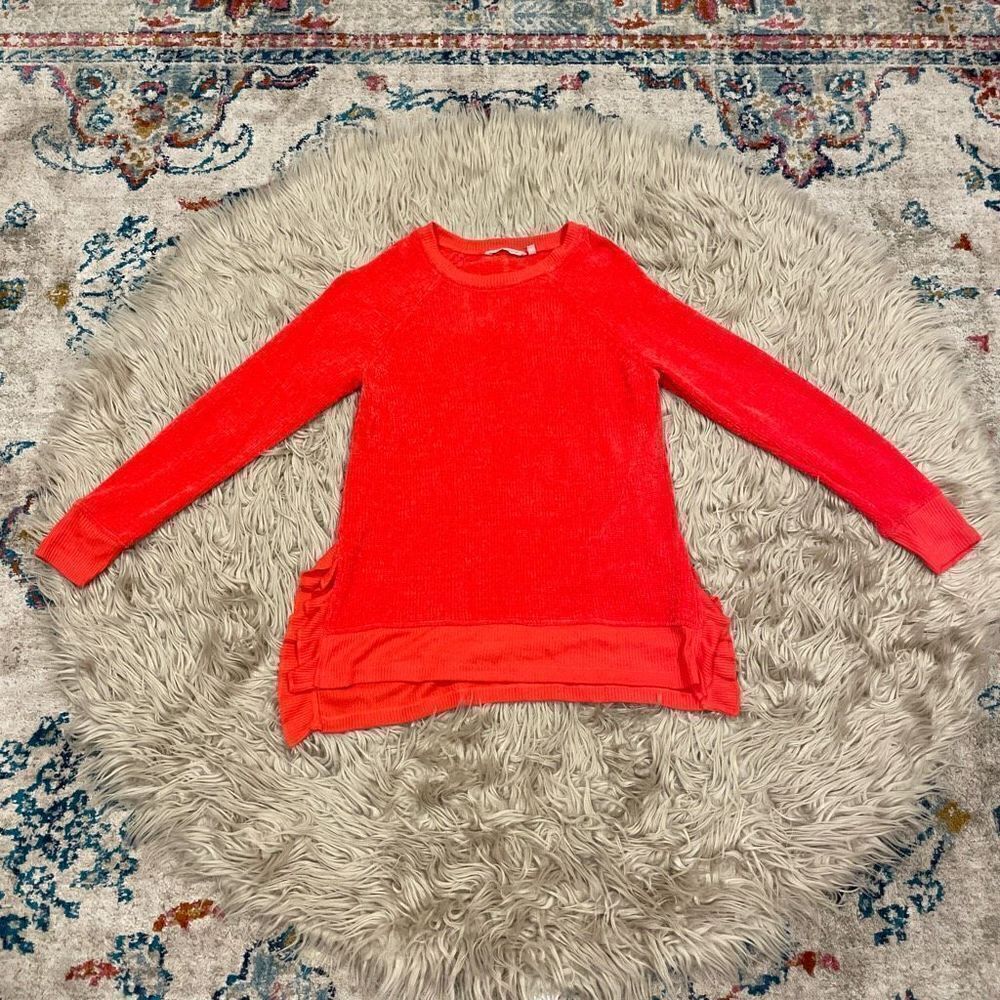 Soft surroundings orange chenille ￼blouse XS